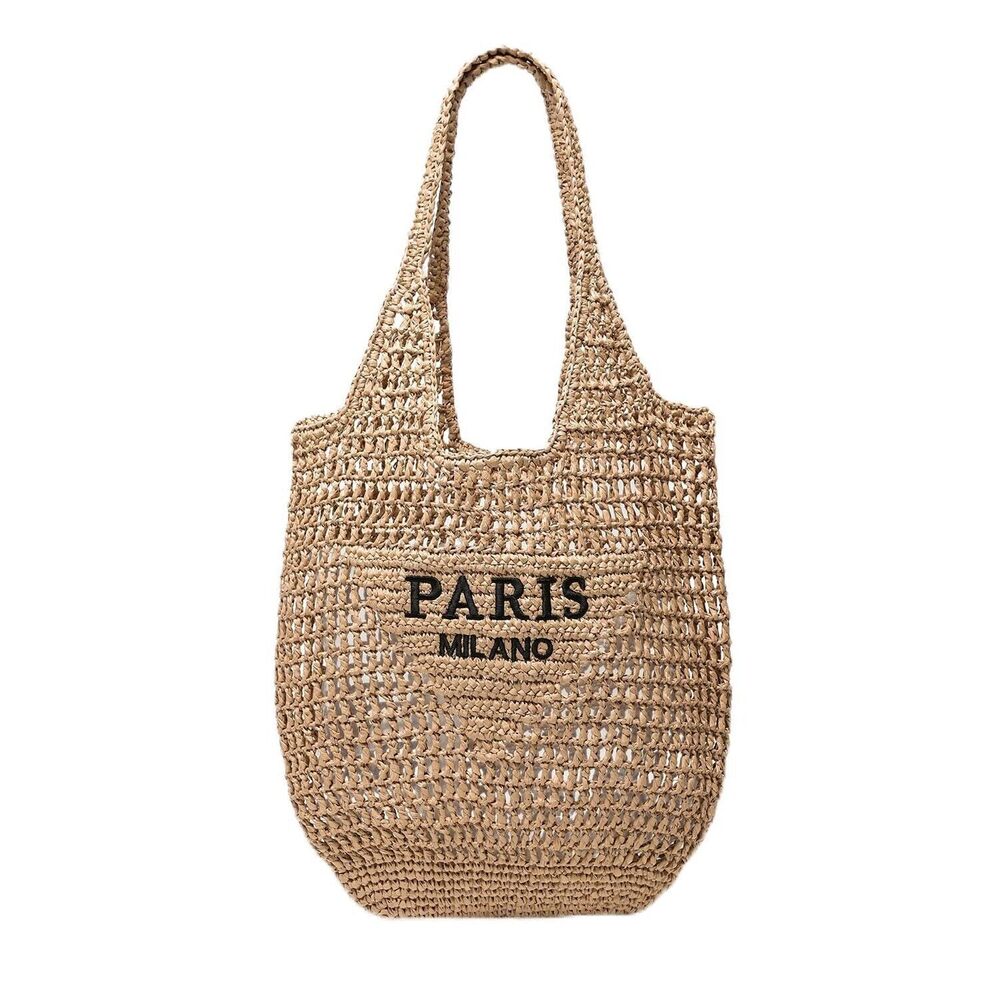 4009 Straw Beach Bags  Large Woven Tote Bag Summer Shoulder Bag